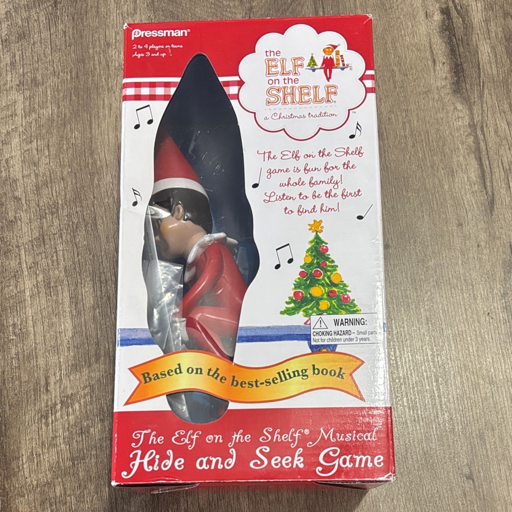 Pressman The Elf on the Shelf Musical Hide and Seek Game - Red